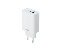 Maxlife MXTC-10-30AC PD QC įkroviklis 1x USB-C 1x USB 30W baltos spalvos