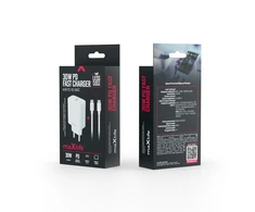 Telforceone Maxlife MXTC-10-30C PD QC įkroviklis 1x USB-C 30W baltas + USB-C - USB-C laidas 60W