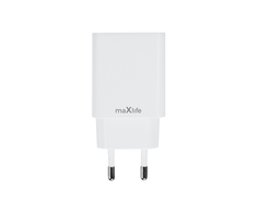 Telforceone Maxlife MXTC-13-20AC PD QC charger 1x USB-C 1x USB 20W baltas