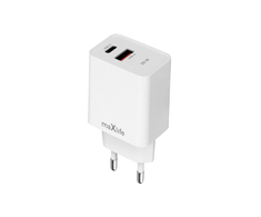 Telforceone Maxlife MXTC-13-20AC PD QC charger 1x USB-C 1x USB 20W baltas