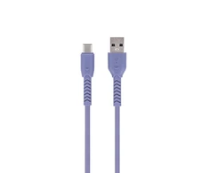 Maxlife MXUC-04 kabelis USB - USB-C 1,0 m 3A violetinės spalvos