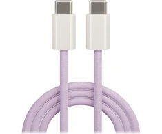 Telforceone Maxlife MXUC-06 kabelis USB-C - USB-C 1,0 m 20W purpurinis nailonas