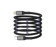 Telforceone Maxlife MXUC-11 magnetinis kabelis USB-C - Lightning 1,0 m 27W juodas nylon