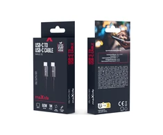 Telforceone Maxlife MXUC-12 cable USB-C - USB-C 1,0 m 60W juodas
