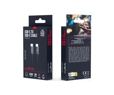 Telforceone Maxlife MXUC-12 cable USB-C - USB-C 2,0 m 60W juodas