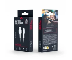 Maxlife MXUC-13 duomenų perdavimo ir įkrovimo kabelis | USB-A į USB-C | 15 W | 1 m | balta