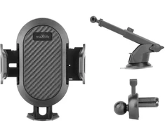 Telforceone Maxlife universal car holder for windshield and air vent MXCH-17 juodas