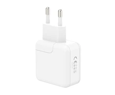 Maxximus įkroviklio įkrovimas. tinklą. MX Burst GaN PD 35W, 2xUSB-C + PD 65W C/C laidas, Baltas/Baltas