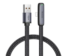 Mcdodo CA-2791 USB ir žaibo kampo kabelis, 1.8 m (juodas)