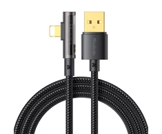Mcdodo CA-3511 USB į žaibo prizmę 90 laipsnių kabelis, 1.8 m (juodas)