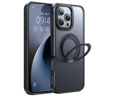 McDodo PC-4933 MagSafe dėklas skirtas iPhone 16 Pro Max su stovu (juodas)