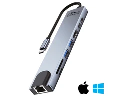 Media_Tech USB adapteris – MEDIA-TECH 8-in-1 Giga LAN MT5046