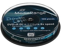 MediaRange DVD + R DL 8,5 GB 8x 10 vienetų (MR466)