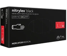 Mercator Cimdi nitrila Nitrylex PF, melni, bez pūdera, L izm., 100gab