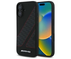 Mercedes AMG AMHMP16S2SCFR Apple iPhone 16 6.1" dėklas telefonui juodos spalvos Checkered Flag Pattern MagSafe
