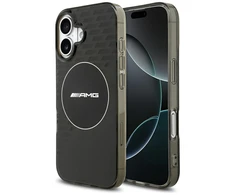 Mercedes AMG Double Layer skaidrus Smocked MagSafe dėklas skirtas Apple iPhone 17 juodos spalvos