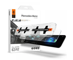 „Spigen Mercedes Benz Glass tR EZ Fit Crystal Clear“ ekrano apsauginių plėvelių pakuotė, 2 vnt. – A klasės 2021/2020 automobiliui