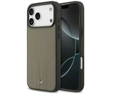 Dėklas Mercedes Leather The Move MagSafe skirtas Apple iPhone 17 Pro Max taupe