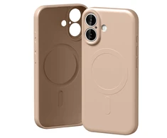 Mercury Semi-Silicone MagSafe dėklas skirtas Apple iPhone 17 rožinės spalvos Sand