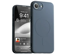 Mercury Pusiau silikoninis telefono dėklas iPhone 16e mėlynas su MagSafe
