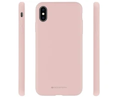 Mercury Silikoninis Apple iPhone 15 Pro Max 6,7" dėklas telefonui rožinės ir smėlio spalvos