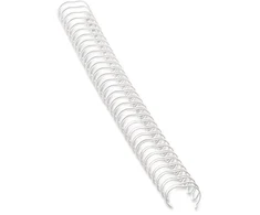 Metāliskas spirāles FELLOWES, 10 mm, 100 gab./iepak., baltas