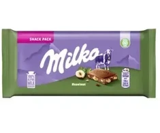Pieninis šokoladas MILKA Alpių pieno su lazdyno riešutais, 45g