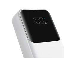 Mini power bank su integruotu kabeliss Joyroom JR-PBC06 30W 10000mAh – baltos spalvos