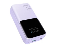 Joyroom JR-PBC07 20000mAh 30W mini power bank su USB-C and Lightning kabeliss - violetinės spalvos