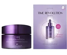 „Missha Time Revolution Night Repair“ kreminės ir kaukės dviejų dalių dovanų rinkinys