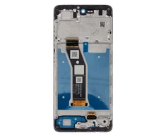Dėklas „Motorola G04s“ LCD ekranas + lietimui jautrus skydelis + priekinis dangtelis, juodi (pakeitimo paketas)