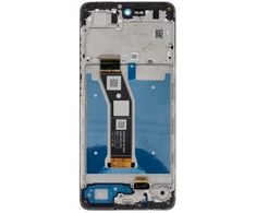 Dėklas „Motorola G04s“ LCD ekranas + lietimui jautrus skydelis + priekinis dangtelis, juodi (pakeitimo paketas)