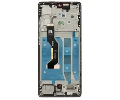 „Motorola G85“ skystųjų kristalų ekranas + jutiklinis blokas + priekinis dangtelis pilkas (servisų paketas)