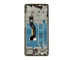 Dėklas „Motorola G85“ skystųjų kristalų ekranas + jutiklinis blokas + priekinis dangtelis geltonas (servisų paketas)