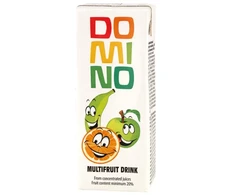 Multiaugļu sulas dzēriens DOMINO, 200 ml