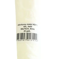 Multipack Atkritumu maisi , tilpums 40 L, 58x74 cm, 20 gab./rullī, HDPE, 8 mic, balti