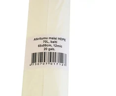 Multipack Atkritumu maisi , tilpums 70L, 68x86cm, 20 gab./rullī, HDPE, 12 mic, balti