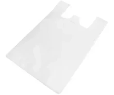 Multipack HDPE bags with handle, 41+21x64cm 30mk, baltas, 50pcs