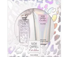Naomi Campbell „Cat Deluxe Sidabrinis“ – tualetinis vanduo „Dualette“ 15 ml + kūno losjonas 50 ml