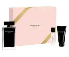 „Narciso Rodriguez for Her“ tualetinio vandens rinkinys jai (EDT) 100 ml, kūno losjonas 50 ml ir miniatiūrinis EDT 10 ml