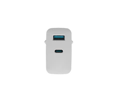 Telefonas Įkroviklis - Natec Ribera Gan 1X USB-A + 1X USB-C 45W Baltas