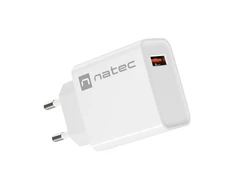 NATEC USB įkroviklis Ribera USB-A 18W baltas