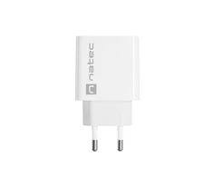 NATEC USB įkroviklis Ribera USB-A 18W baltas