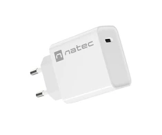 NATEC USB įkroviklis Ribera USB-C Maitinimas 20W baltas