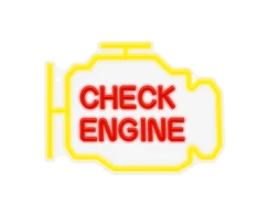Neon PLEXI LED CHECK ENGINE geltona raudona NNE21 Neolia
