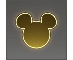 Lubinis šviestuvas Neon Yellowpop Disney Mickey Mirror aukso spalvos