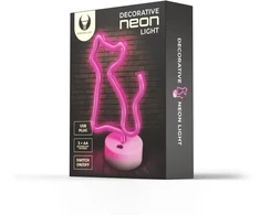 Neoninis LED ant stovo CAT rožinis FSNE02 Forever Light