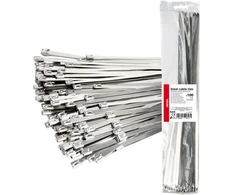 Nerūdijančio plieno metaliniai kabelių raiščiai 7,9x600 mm 100 vnt. amio-04327
