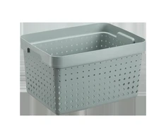 NHG Plastikinė dėžė Seoul L Plast Team 20.9x26.8x35.7cm pilkai žalia