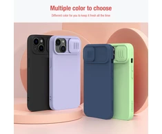 Nillkin CamShield Silky Silicone Apple iPhone 14 Plus with Camera Protector dėklas telefonui violetinės spalvos